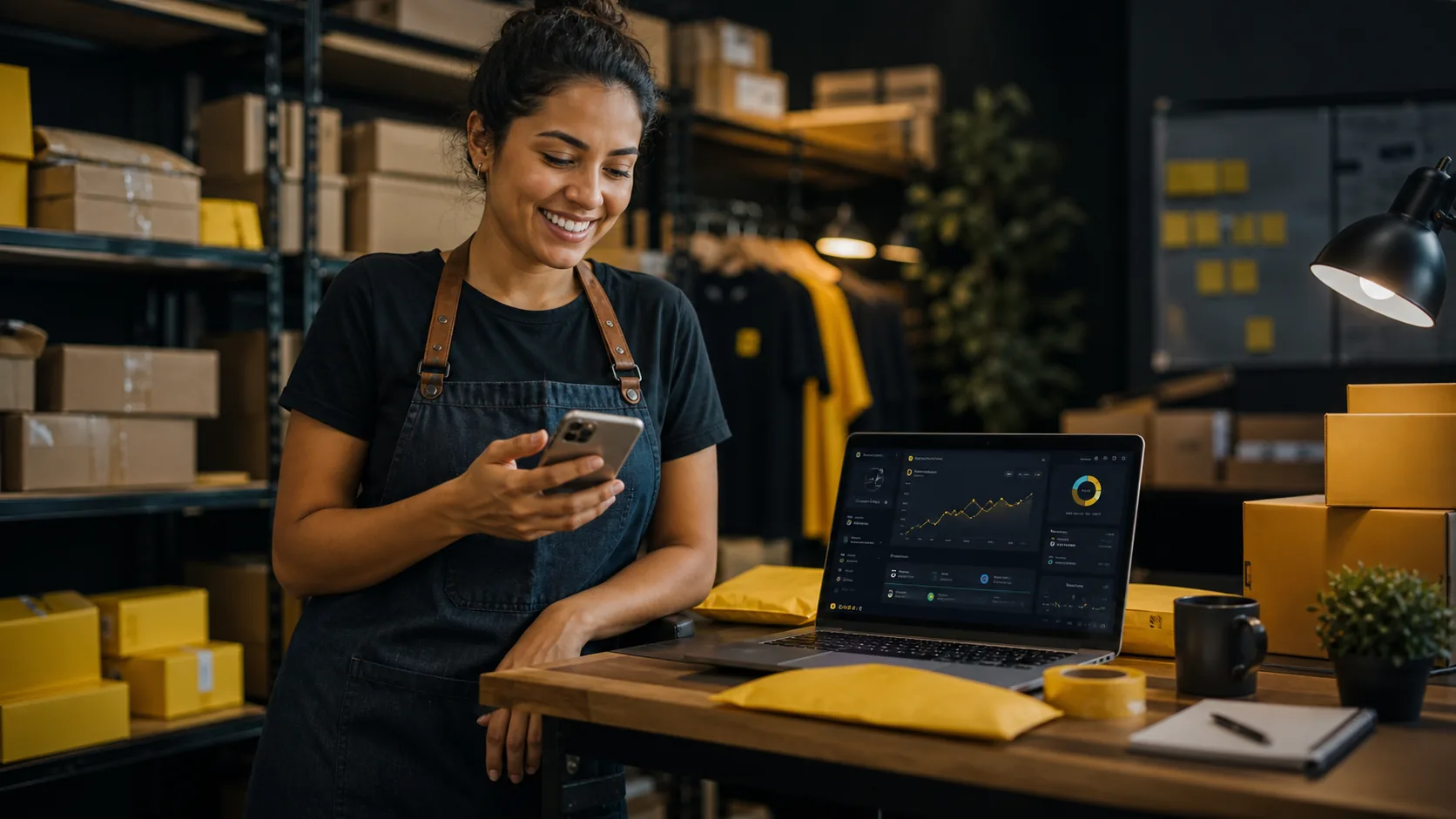 Equipe acompanhando uma operação de marketplace